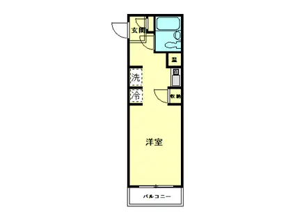 スカイコート横浜富岡(ワンルーム/5階)の間取り写真