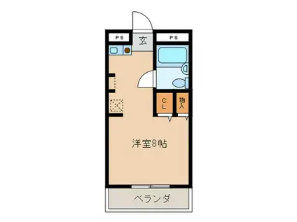 アベニール伊勢原(ワンルーム/4階)の間取り写真