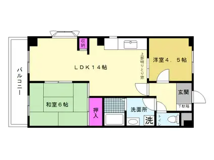 ハイムリレーション(2LDK/3階)の間取り写真