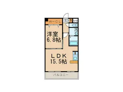 ロイヤル覚王山(1LDK/4階)の間取り写真