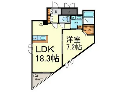 COZY東大曽根(1LDK/2階)の間取り写真
