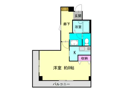 AMATAKASAGO(1K/2階)の間取り写真