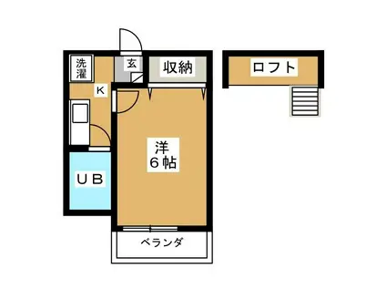 ジュネパレス松戸第502(1K/1階)の間取り写真