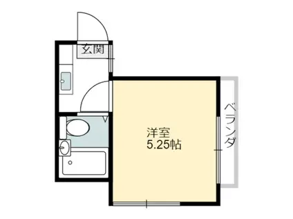 Kハイム(1K/2階)の間取り写真