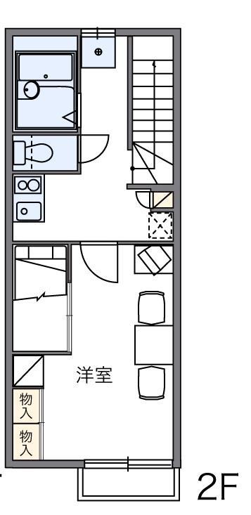 レオパレス四季(1K/2階)の間取り写真