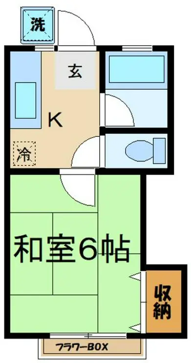 カツザワコーポA 2階階 間取り