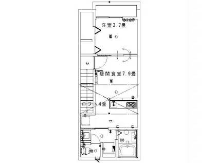 COSMO WAKAEMINAMI(1DK/1階)の間取り写真