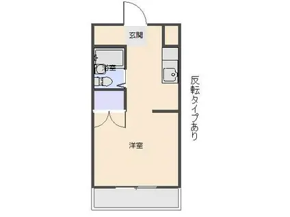 パレ・ドール壱番館(ワンルーム/3階)の間取り写真