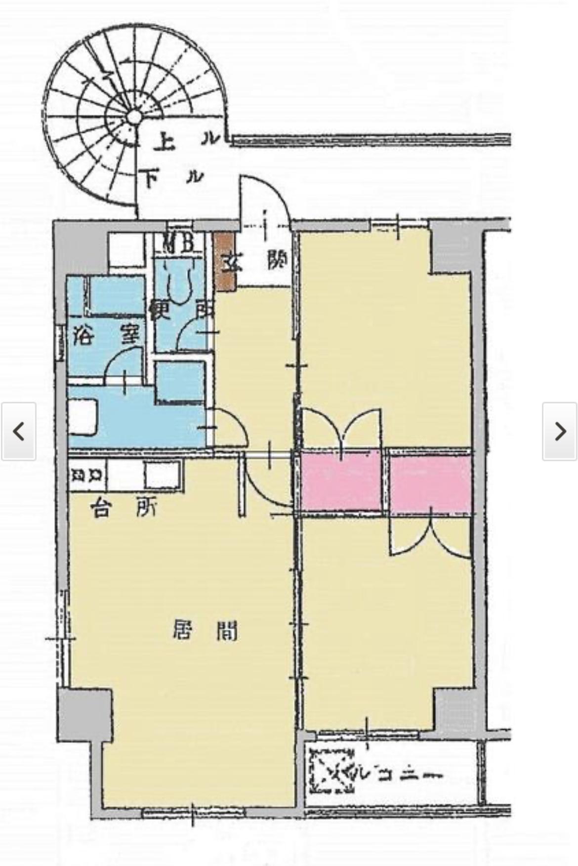 アイリス照国(2LDK/3階)の間取り写真