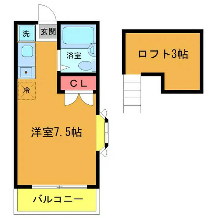 ニューアローズM1 2階階 間取り