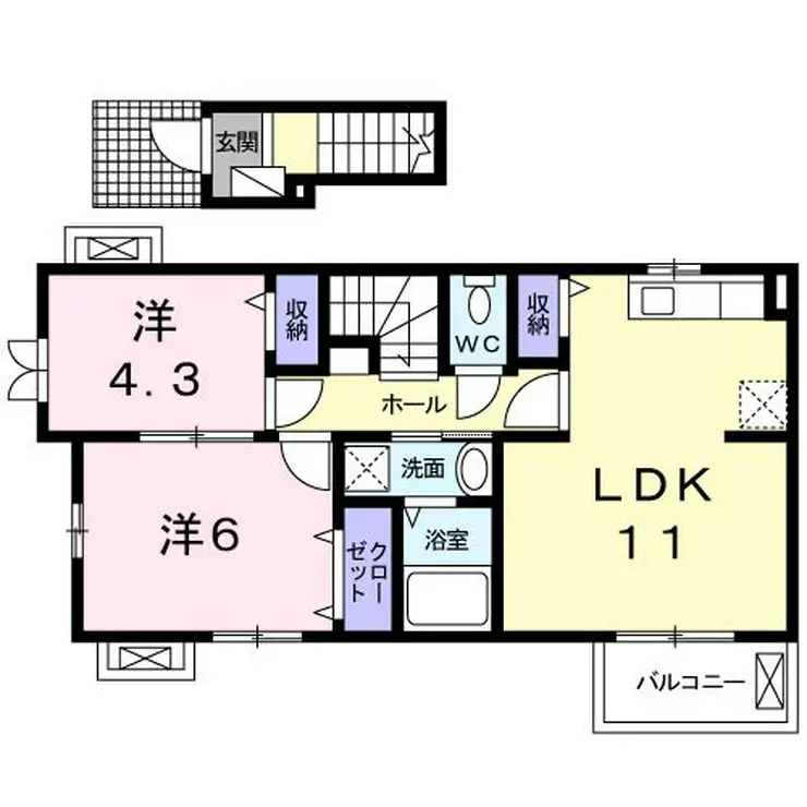 カルムK 2階階 間取り