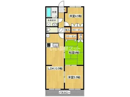 プロムナード(3LDK/2階)の間取り写真