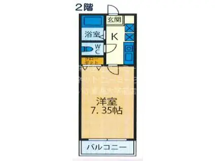 メゾンSK I(1K/2階)の間取り写真