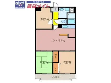 センチュリーハイランド(3LDK/3階)の間取り写真