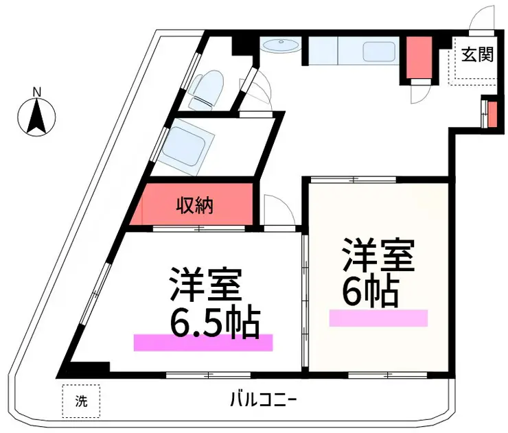 釜鳴マンション 3階階 間取り