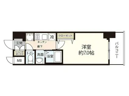 EC広島国泰寺(1K/15階)の間取り写真