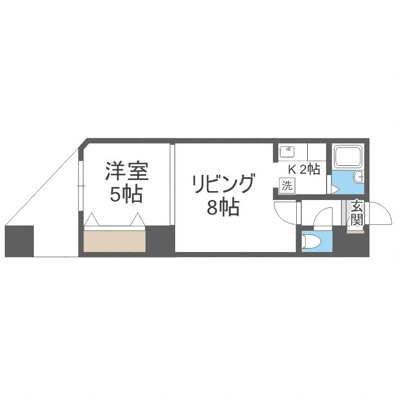 パークヒルズ東札幌(1LDK/7階)の間取り写真