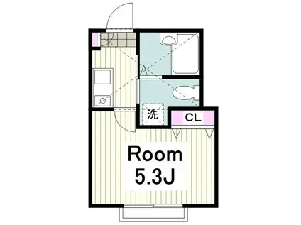 モンステラ妙蓮寺B(1K/2階)の間取り写真