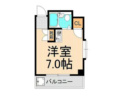 ホワイトシティ(ワンルーム/3階)の間取り写真