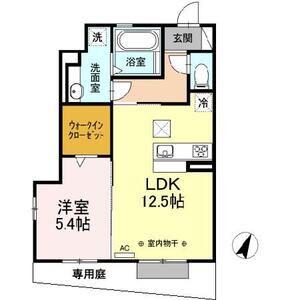 メゾンSAKURAII(1LDK/1階)の間取り写真