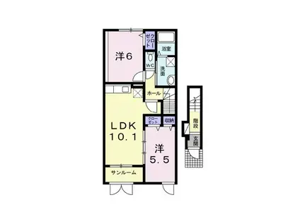キャンディタフト(2LDK/2階)の間取り写真