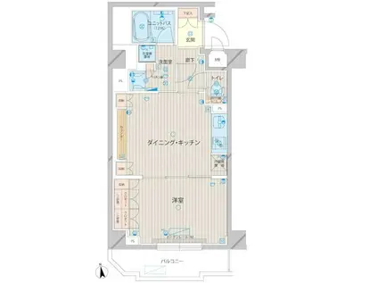 ルーブル上板橋(1DK/6階)の間取り写真