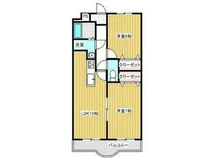 プラムスクエアJPMC(2LDK/1階)の間取り写真