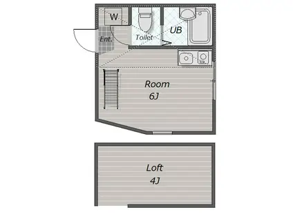 ユナイト鶴見カサブランカ(ワンルーム/2階)の間取り写真