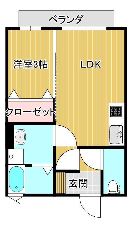 グランモア平佐(1LDK/2階)の間取り写真