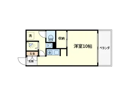 狩野ビル(ワンルーム/3階)の間取り写真