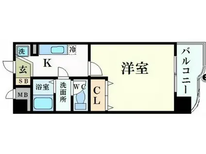 MARIONETTE XVI(1K/5階)の間取り写真