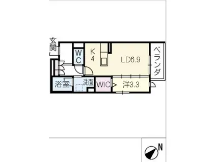 アンビエラ宝が丘(1LDK/2階)の間取り写真