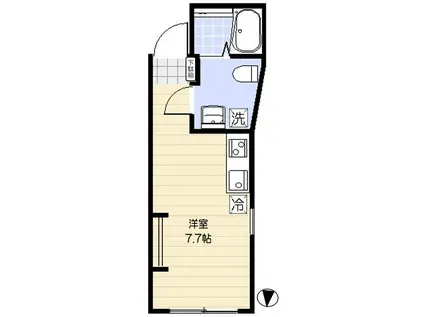 レオリオ(ワンルーム/2階)の間取り写真