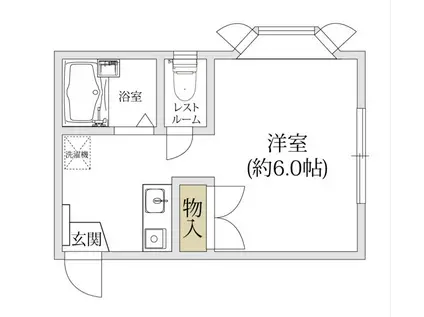 モンシャトー柴崎(1K/1階)の間取り写真
