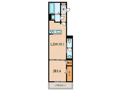 ソレアード魚崎北町(1LDK/3階)の間取り写真