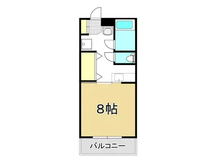 アネックス赤間(1K/2階)の間取り写真