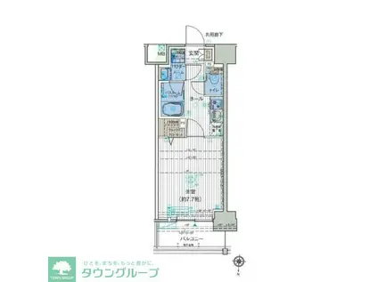 オーキッドレジデンス森下(1K/2階)の間取り写真