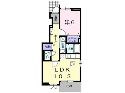 サンライズ瀬戸越(1LDK/1階)の間取り写真