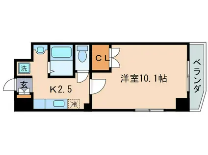 アートプラザ・ユー(1K/2階)の間取り写真