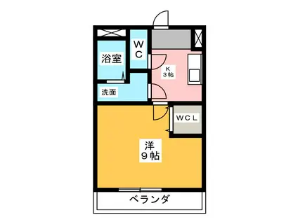 オールウェイズ(1K/3階)の間取り写真