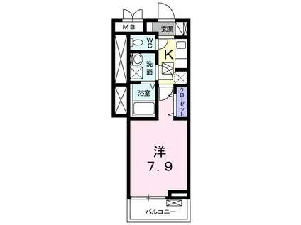 レガーロ フェリーチェ(1K/1階)の間取り写真
