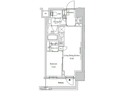 ザ・パークハビオ蕨(1LDK/3階)の間取り写真