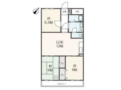 センチュリー21(3LDK/2階)の間取り写真