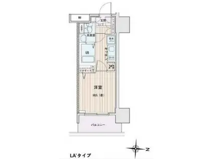 エスティメゾン錦糸町II(1K/14階)の間取り写真