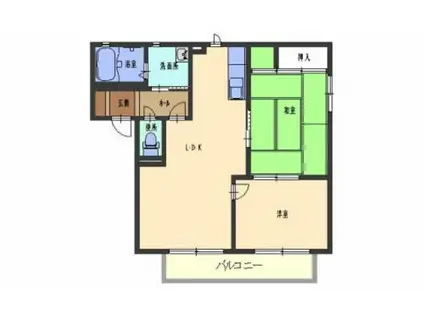 カーサフェリーチェ(2LDK/1階)の間取り写真