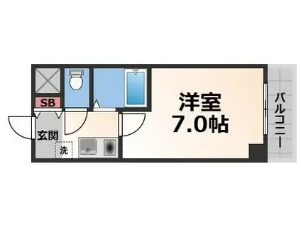 パークレーン深江(1K/5階)の間取り写真