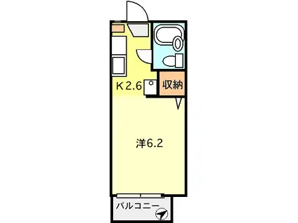 SHAMAISON コーポMIYA(1K/2階)の間取り写真