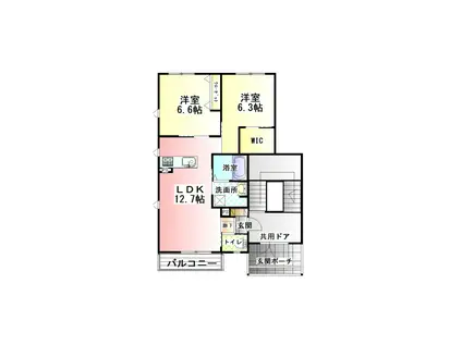 SHA MAISON K2(2LDK/1階)の間取り写真