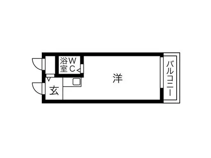 スタジオ26(ワンルーム/1階)の間取り写真
