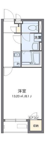 クレイノ伊料北(1K/1階)の間取り写真